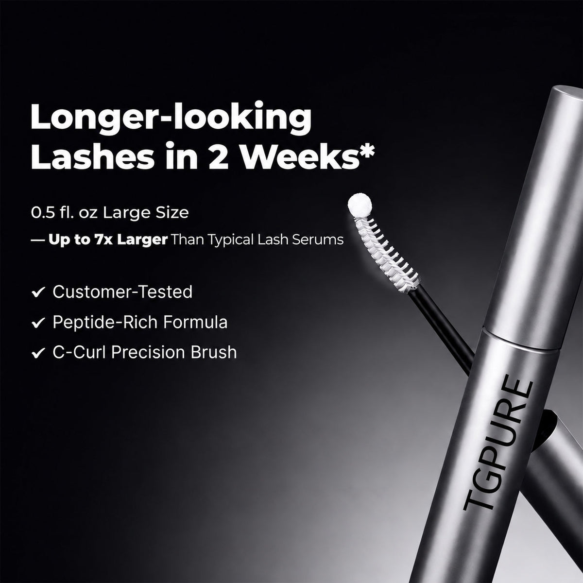Eyelash Growth Serum- Safe & Gentle Lashes Care, Fuller, Thicker in 2 Weeks, Non-Prostaglandin