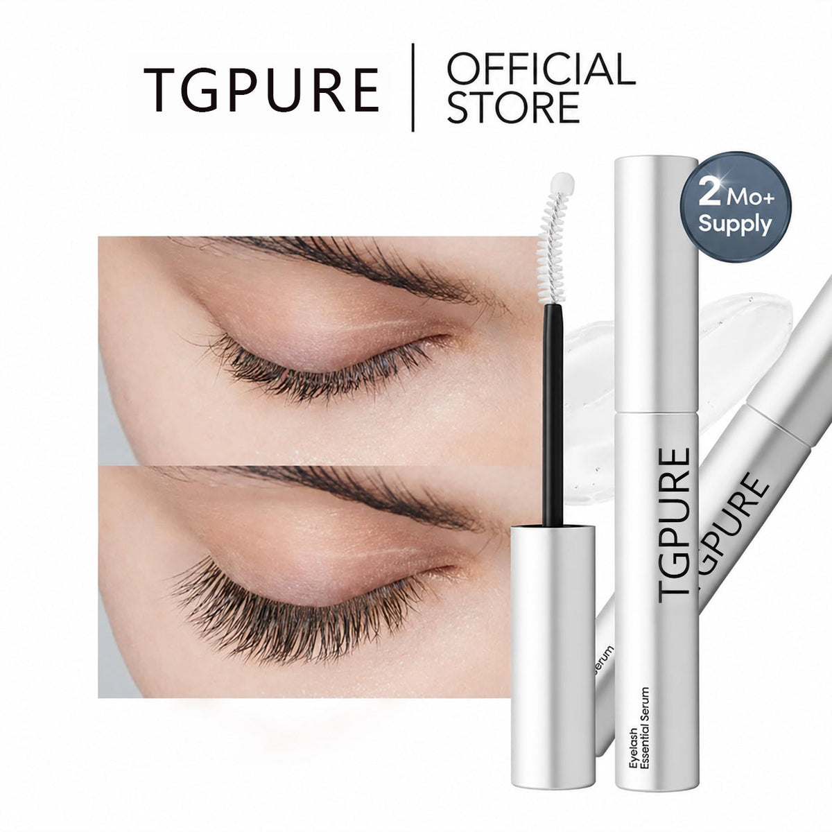 Eyelash Growth Serum- Safe & Gentle Lashes Care, Fuller, Thicker in 2 Weeks, Non-Prostaglandin